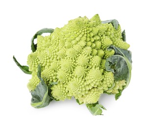 Fresh raw Romanesco broccoli isolated on white