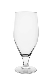 Clean empty beer glass isolated on white