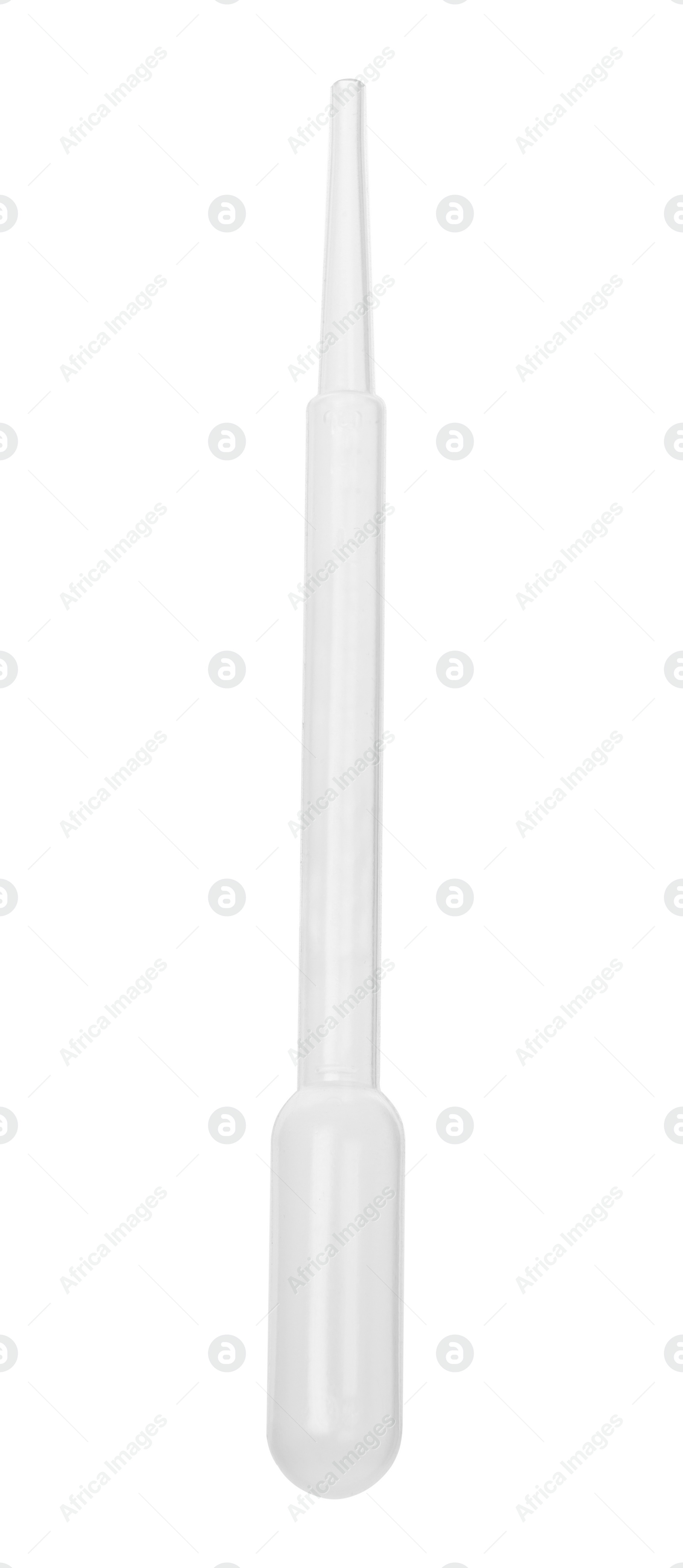 Photo of One clean transfer pipette isolated on white