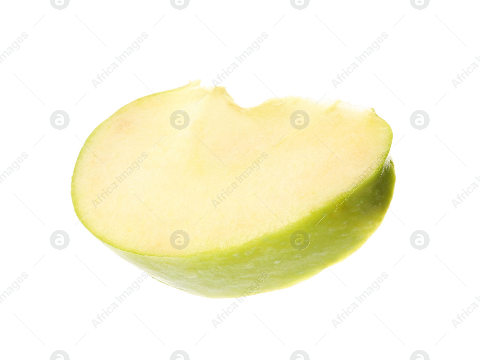 Photo of Slice of fresh apple on white background