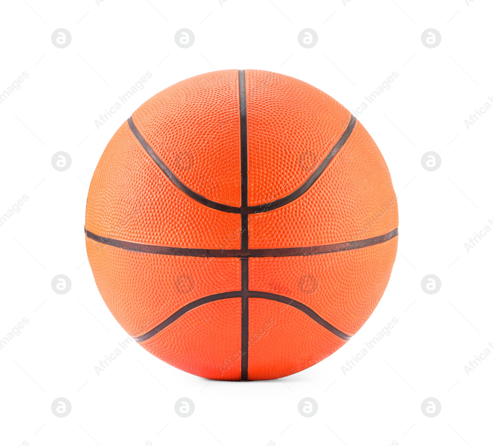 Photo of One basketball ball isolated on white. Sport equipment