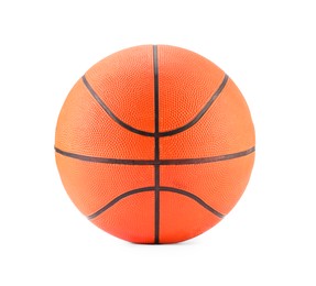 Photo of One basketball ball isolated on white. Sport equipment