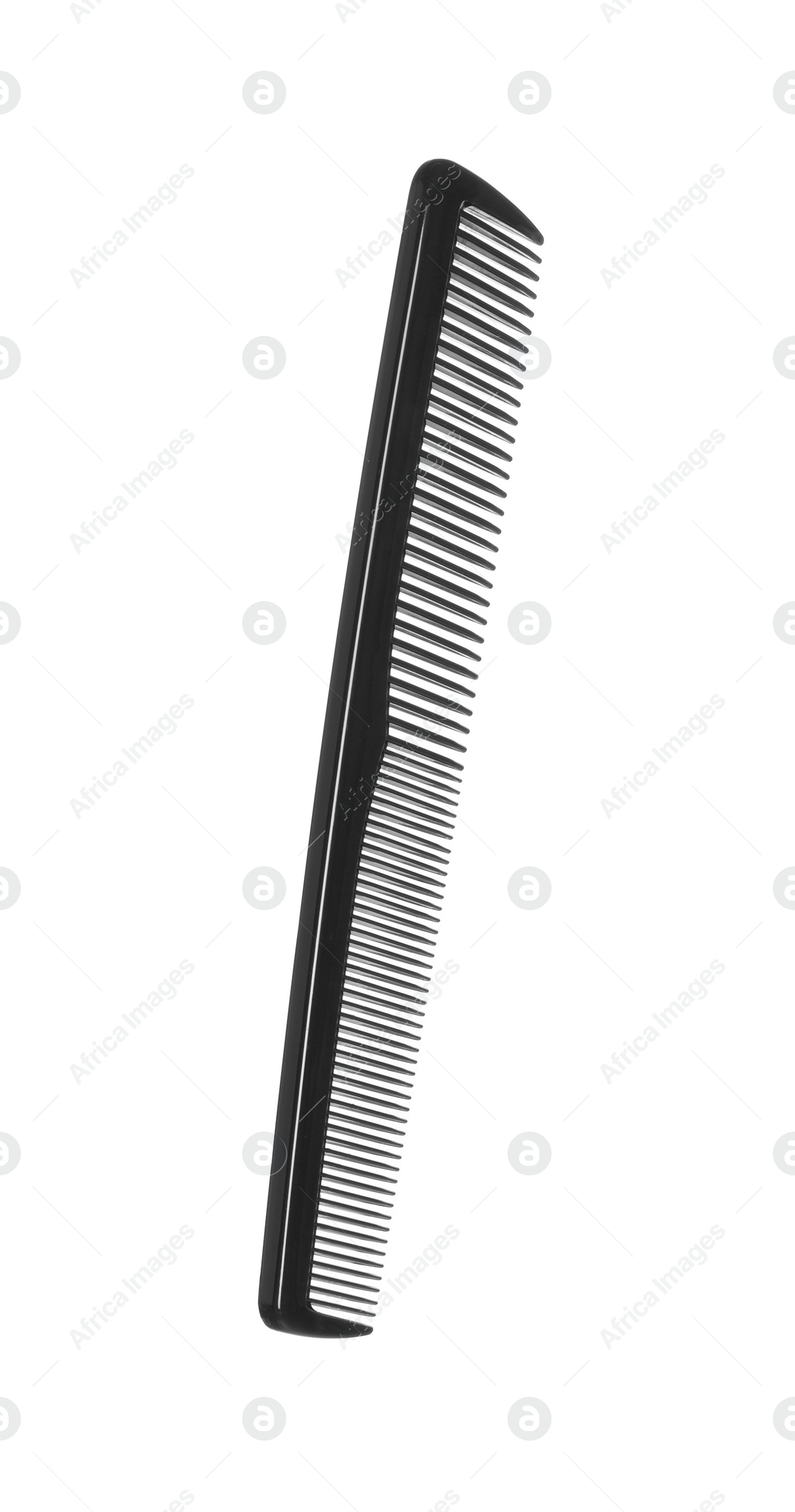 Photo of New black hair comb isolated on white