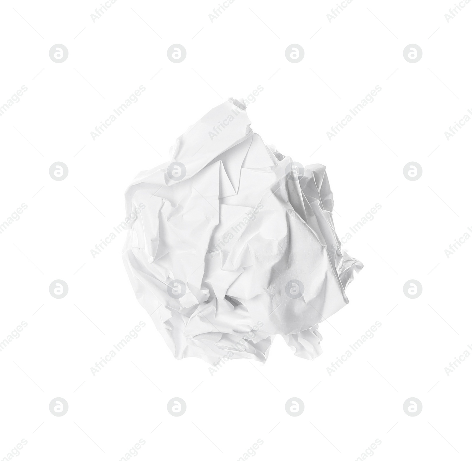 Photo of Crumpled sheet of paper isolated on white