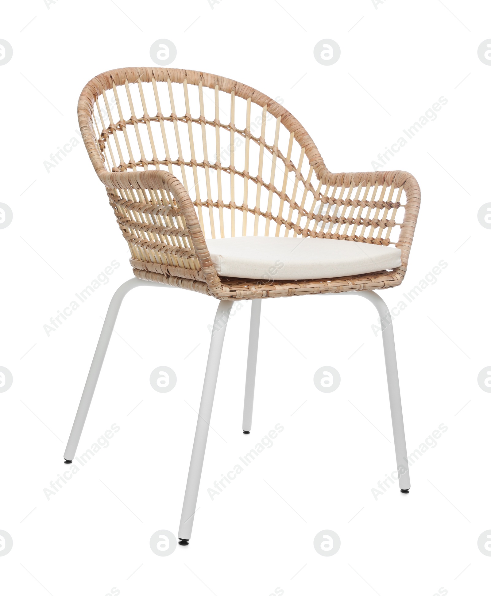 Photo of Stylish chair on white background. Interior element