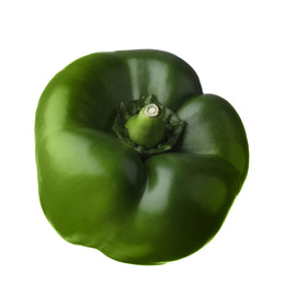 Raw green bell pepper isolated on white