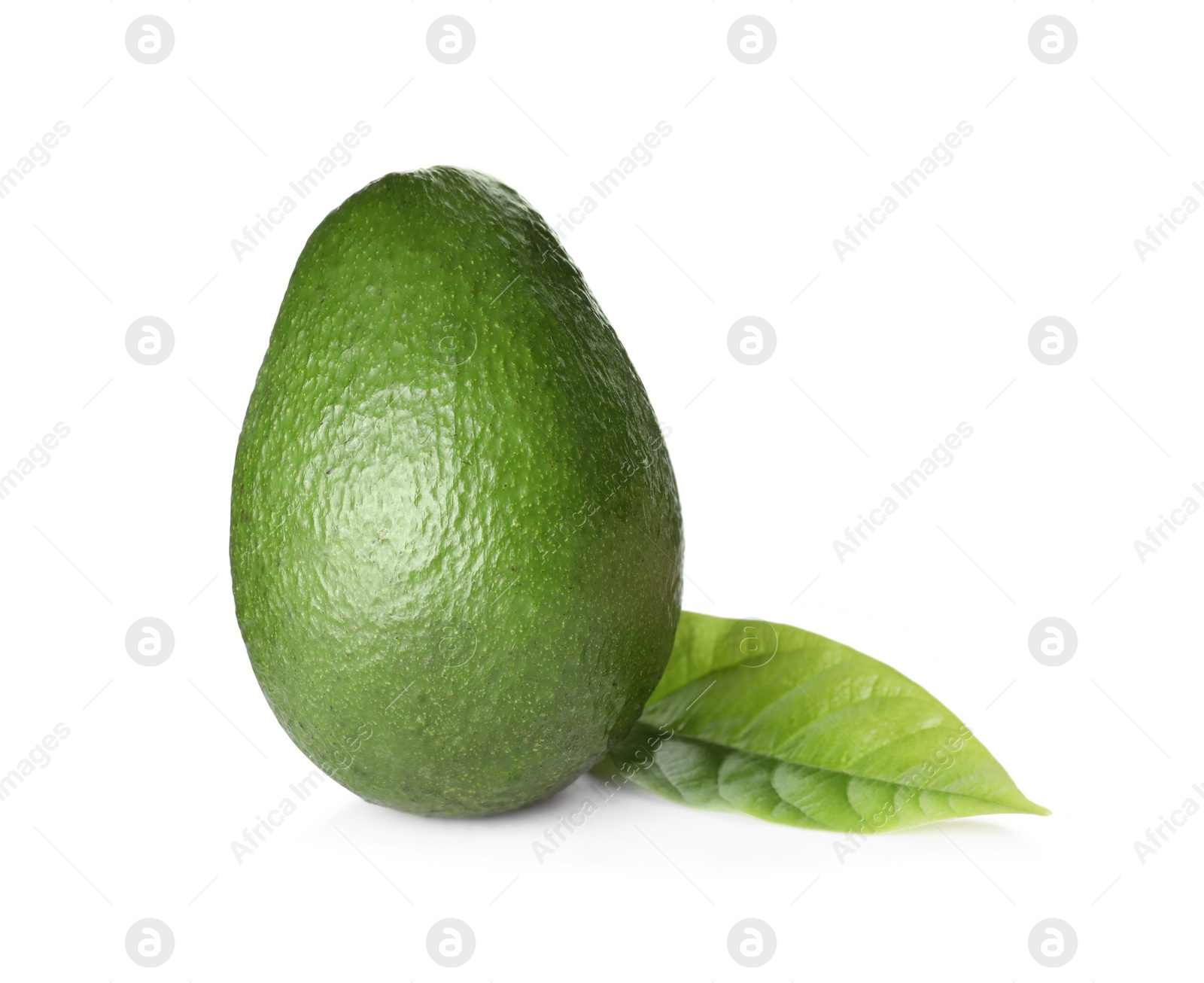 Photo of Tasty fresh ripe avocado isolated on white