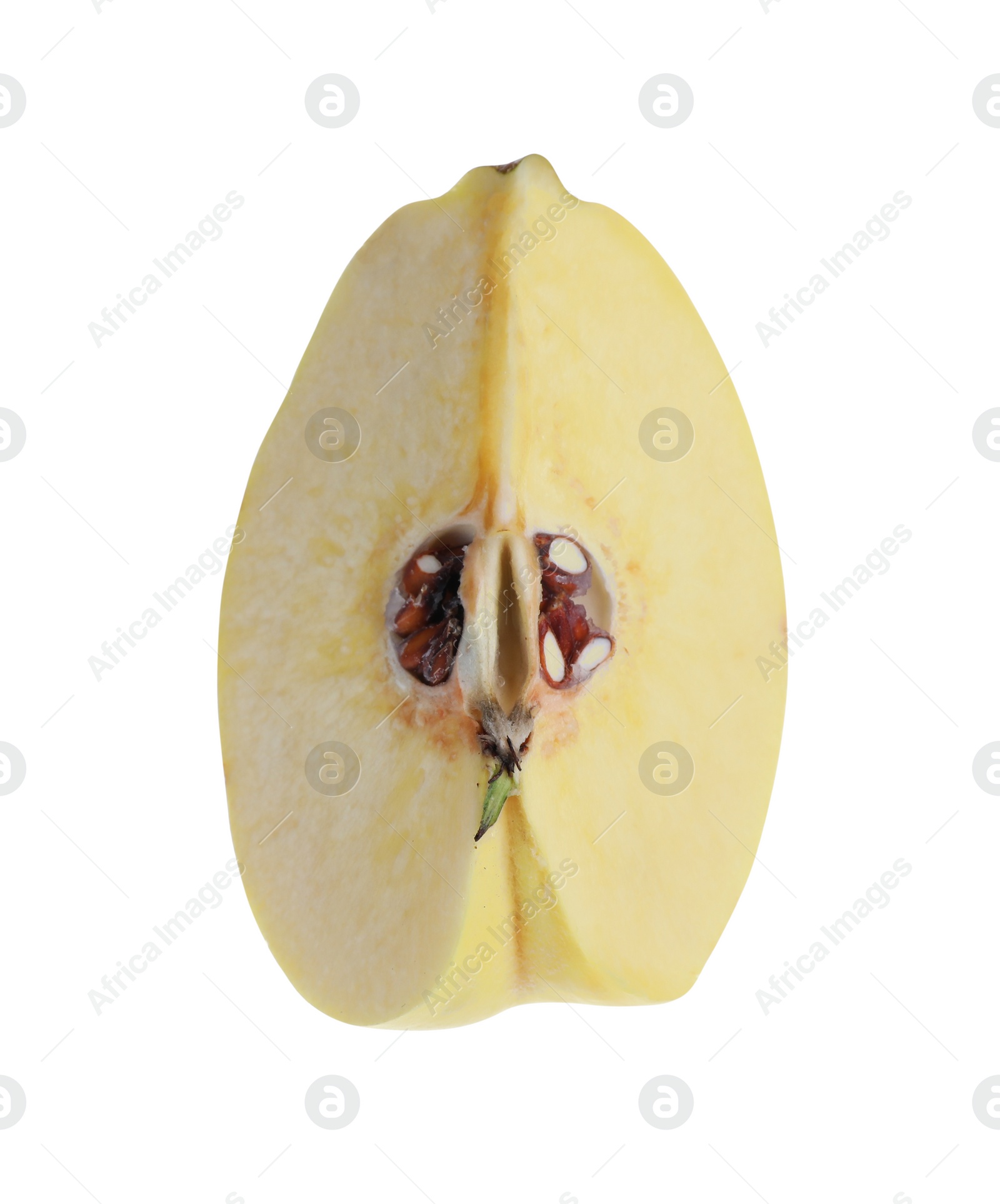 Photo of Piece of ripe fresh quince isolated on white