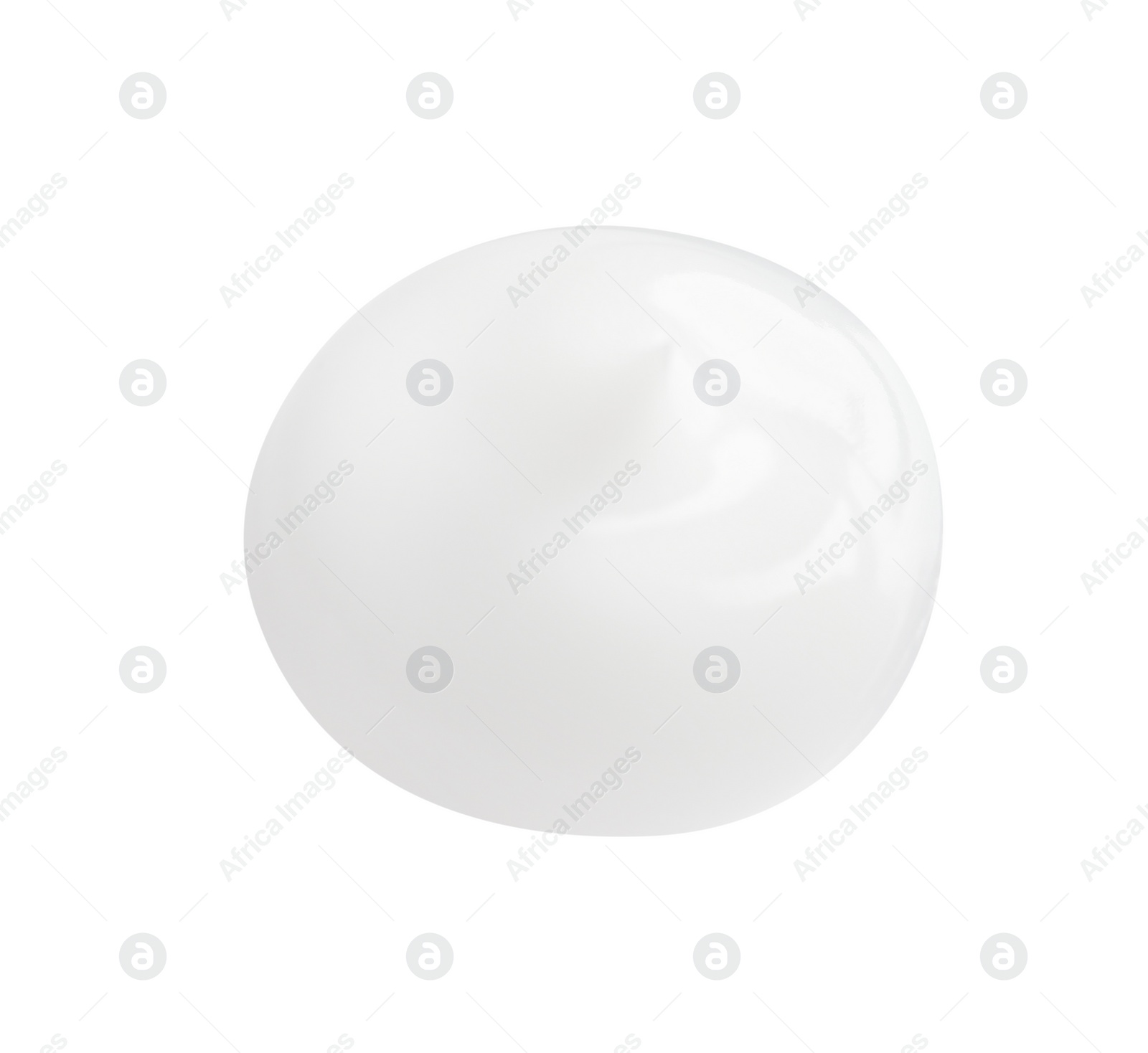 Photo of Sample of face cream isolated on white, top view