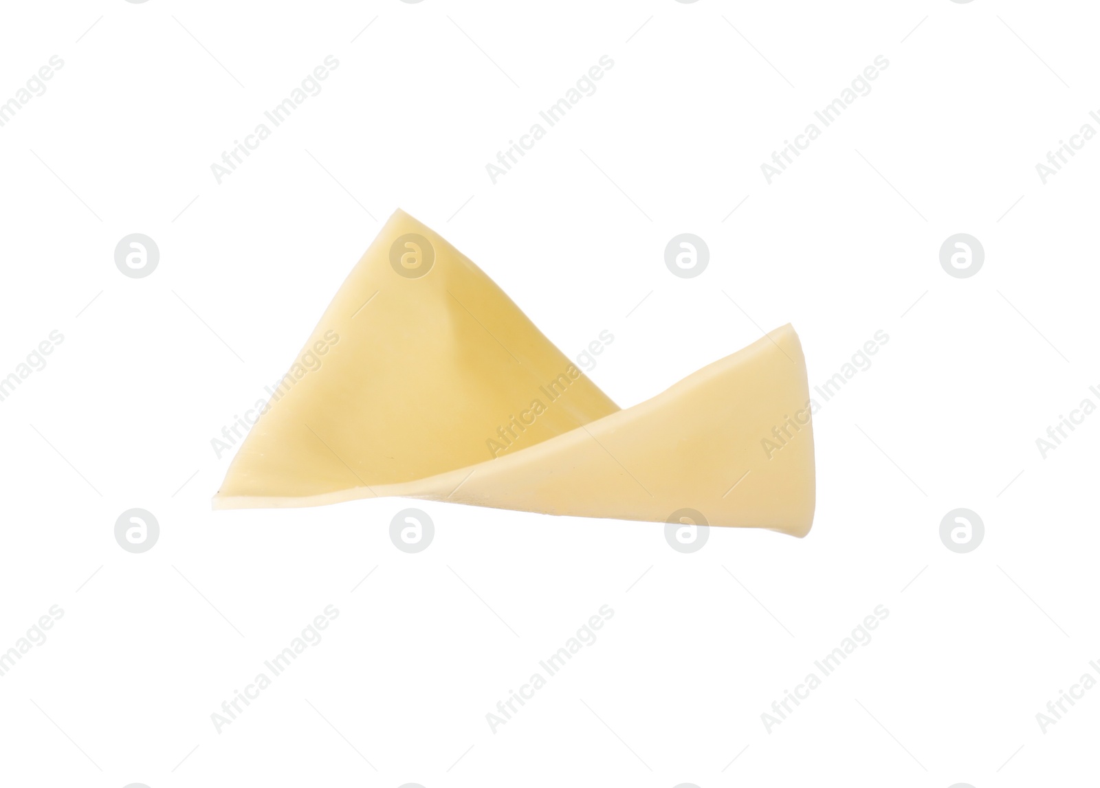 Photo of Slice of cheese for burger isolated on white