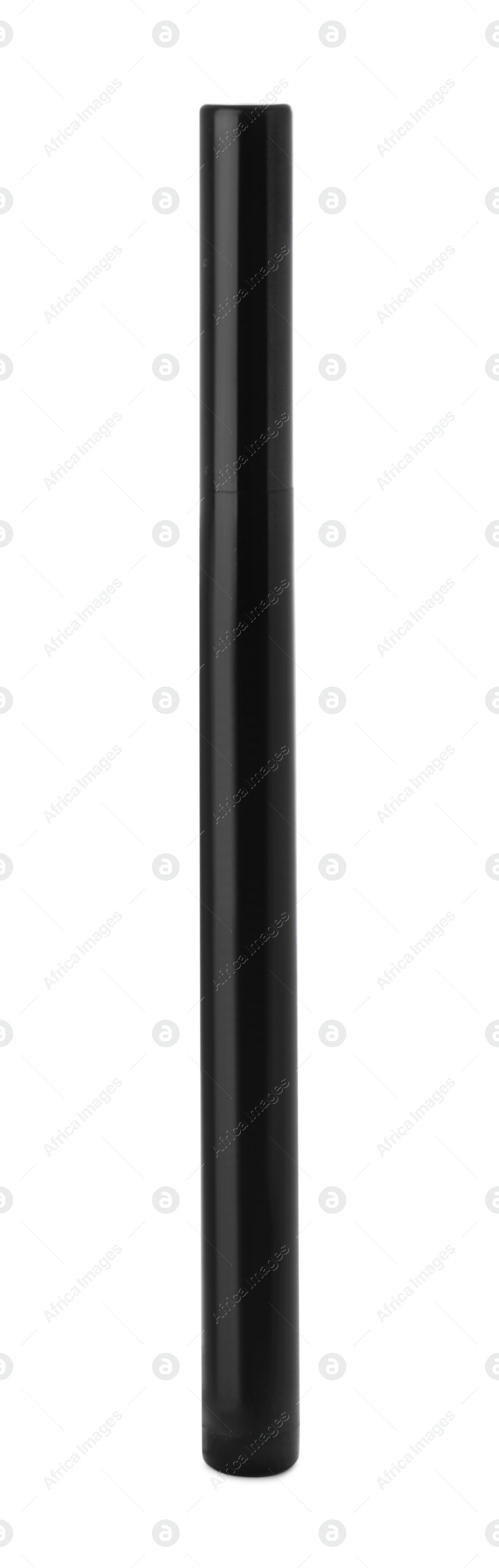 Photo of Black eyeliner isolated on white. Makeup product