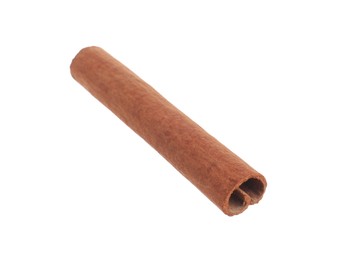 Dry aromatic cinnamon stick isolated on white