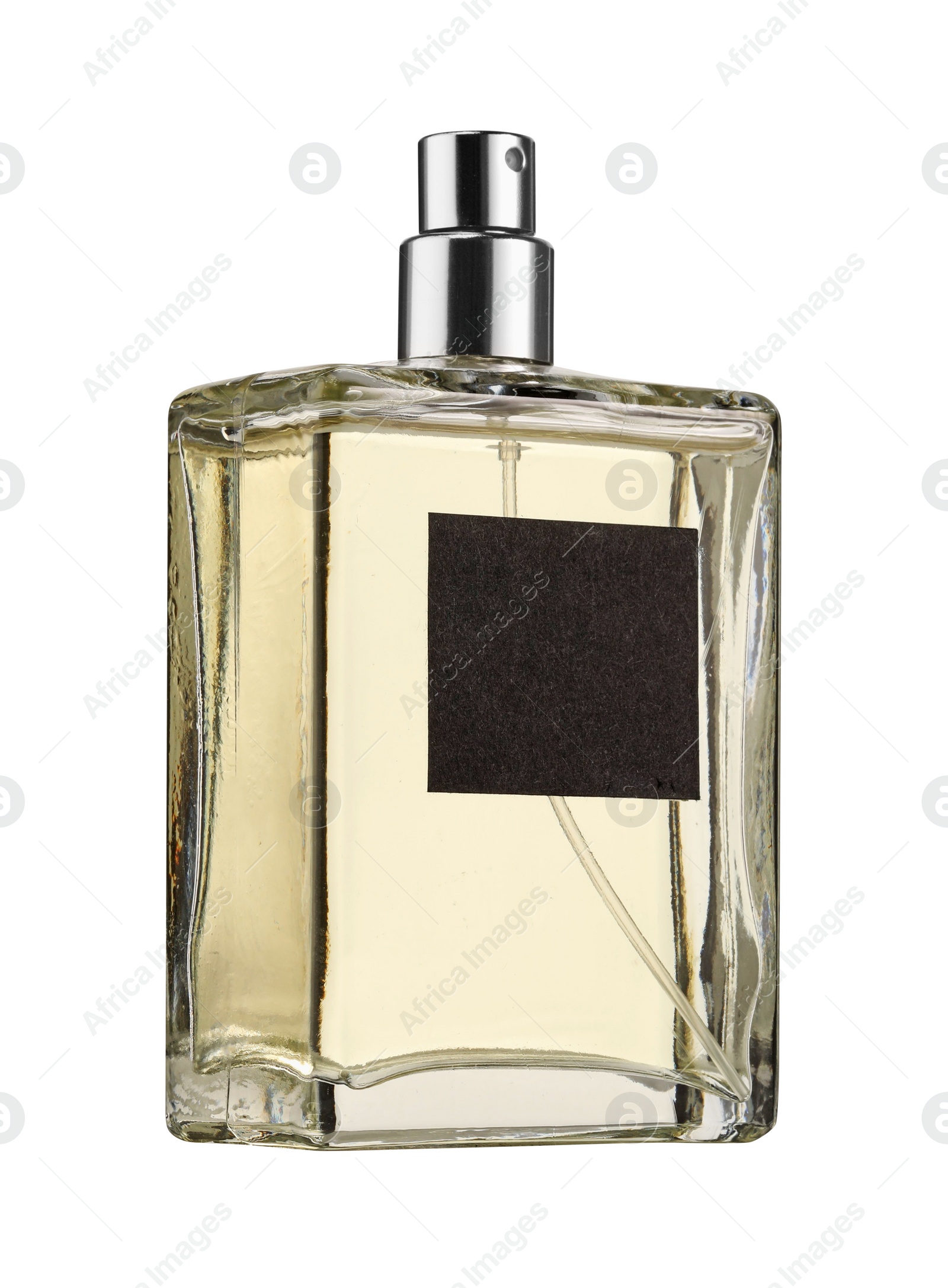 Photo of Luxury perfume in bottle isolated on white