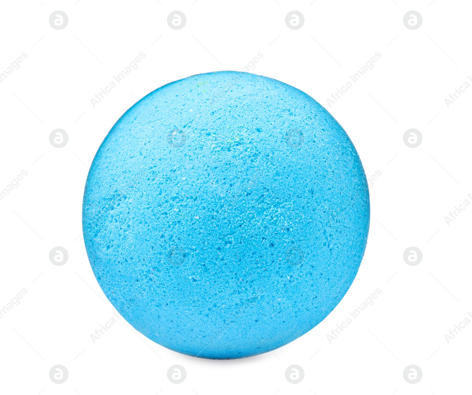 Photo of Light blue bath bomb isolated on white