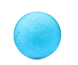 Photo of Light blue bath bomb isolated on white