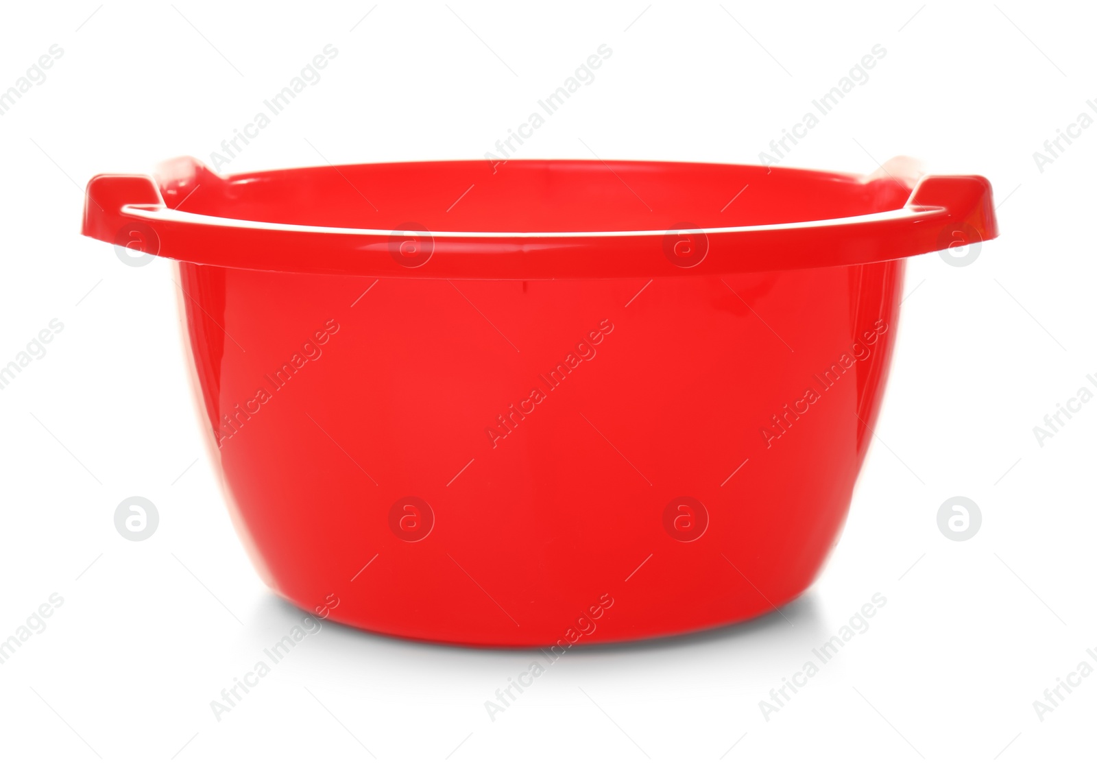 Photo of Empty bucket for cleaning on white background