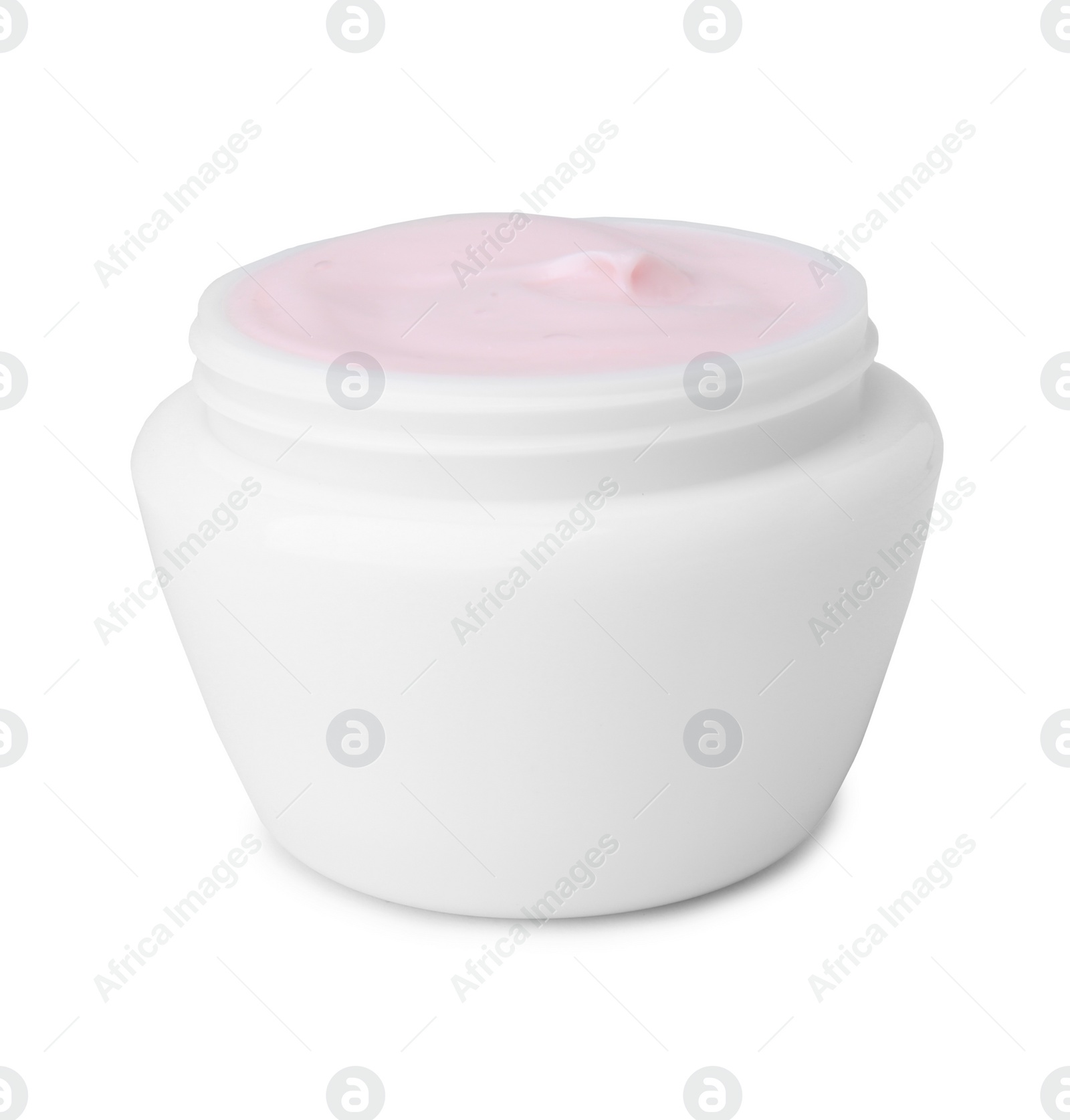 Photo of Jar of body cream on white background