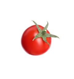 Photo of Fresh ripe cherry tomato on white background