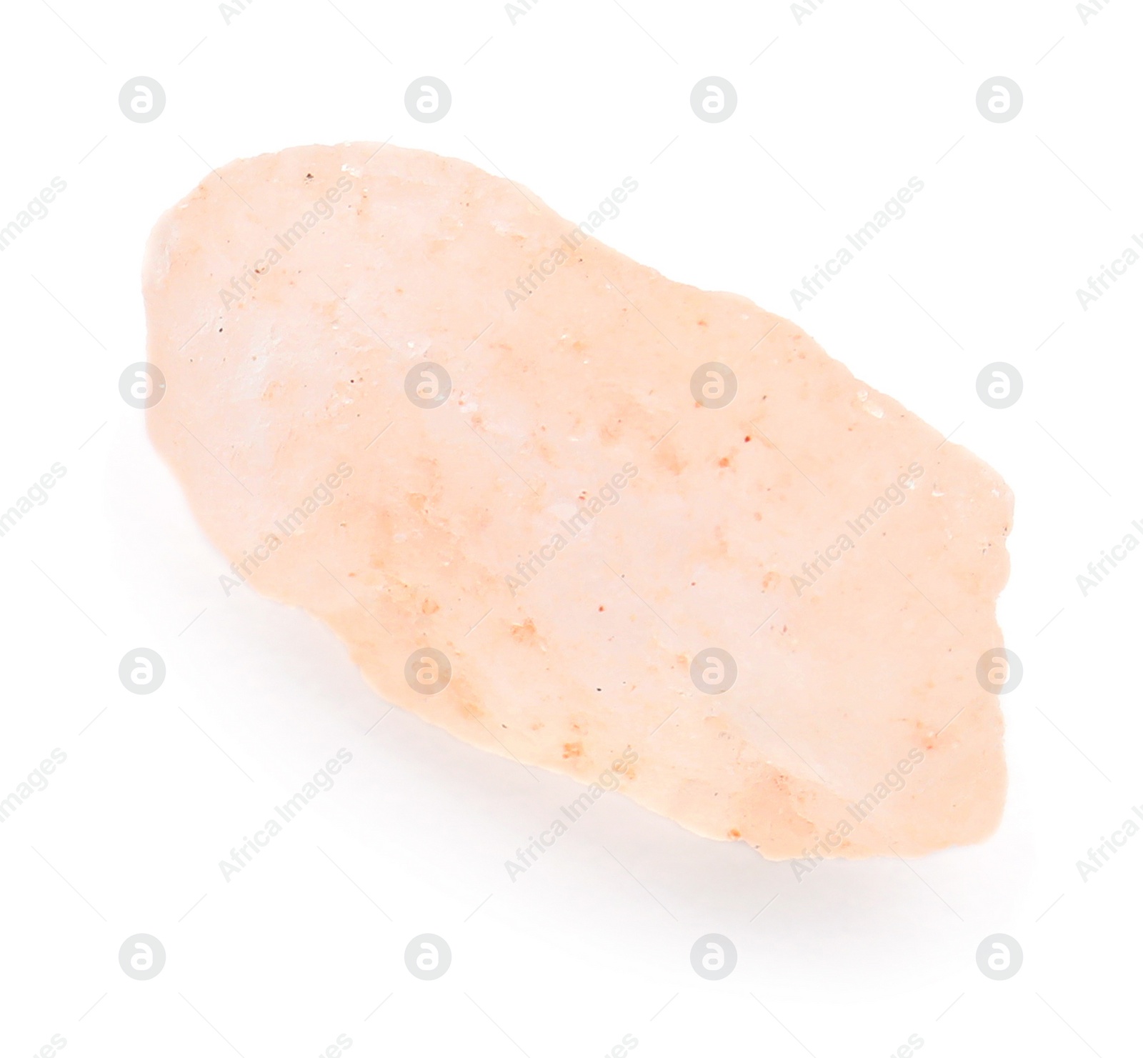 Photo of Crystal of pink himalayan salt isolated on white