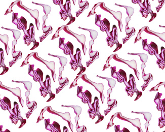 Image of Chopped red cabbage on white background. Pattern design