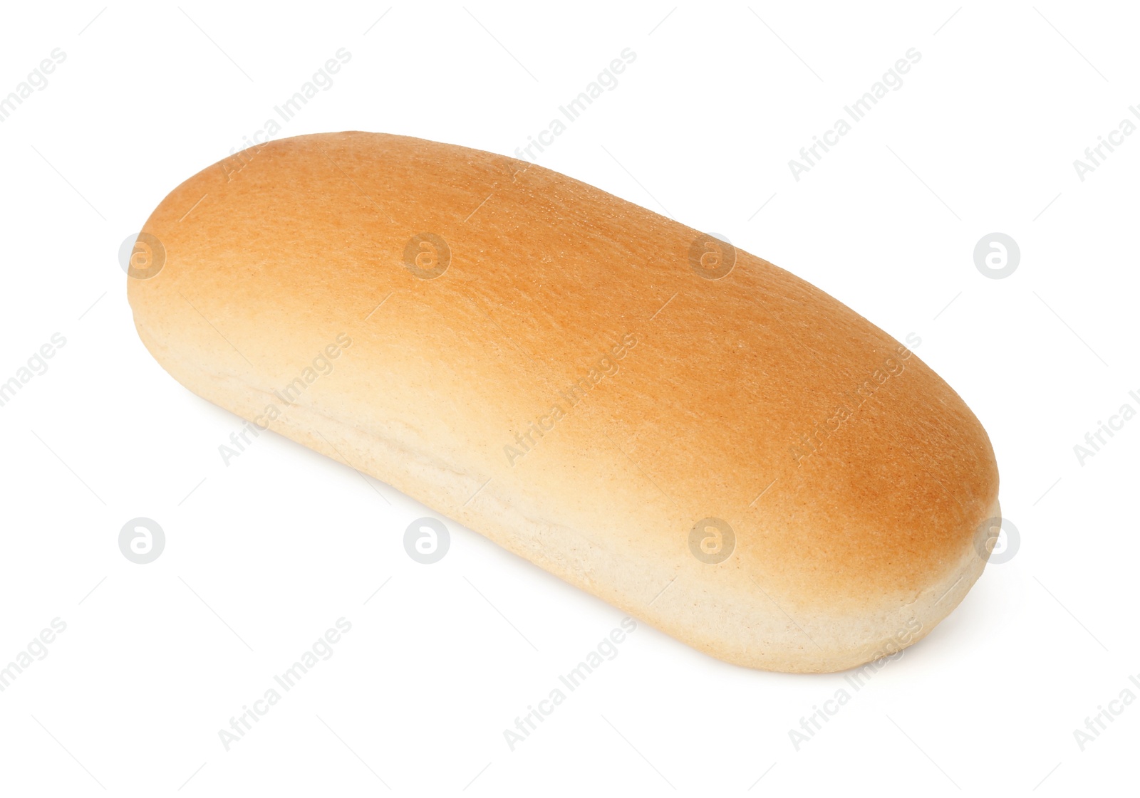 Photo of One fresh hot dog bun isolated on white