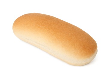 Photo of One fresh hot dog bun isolated on white