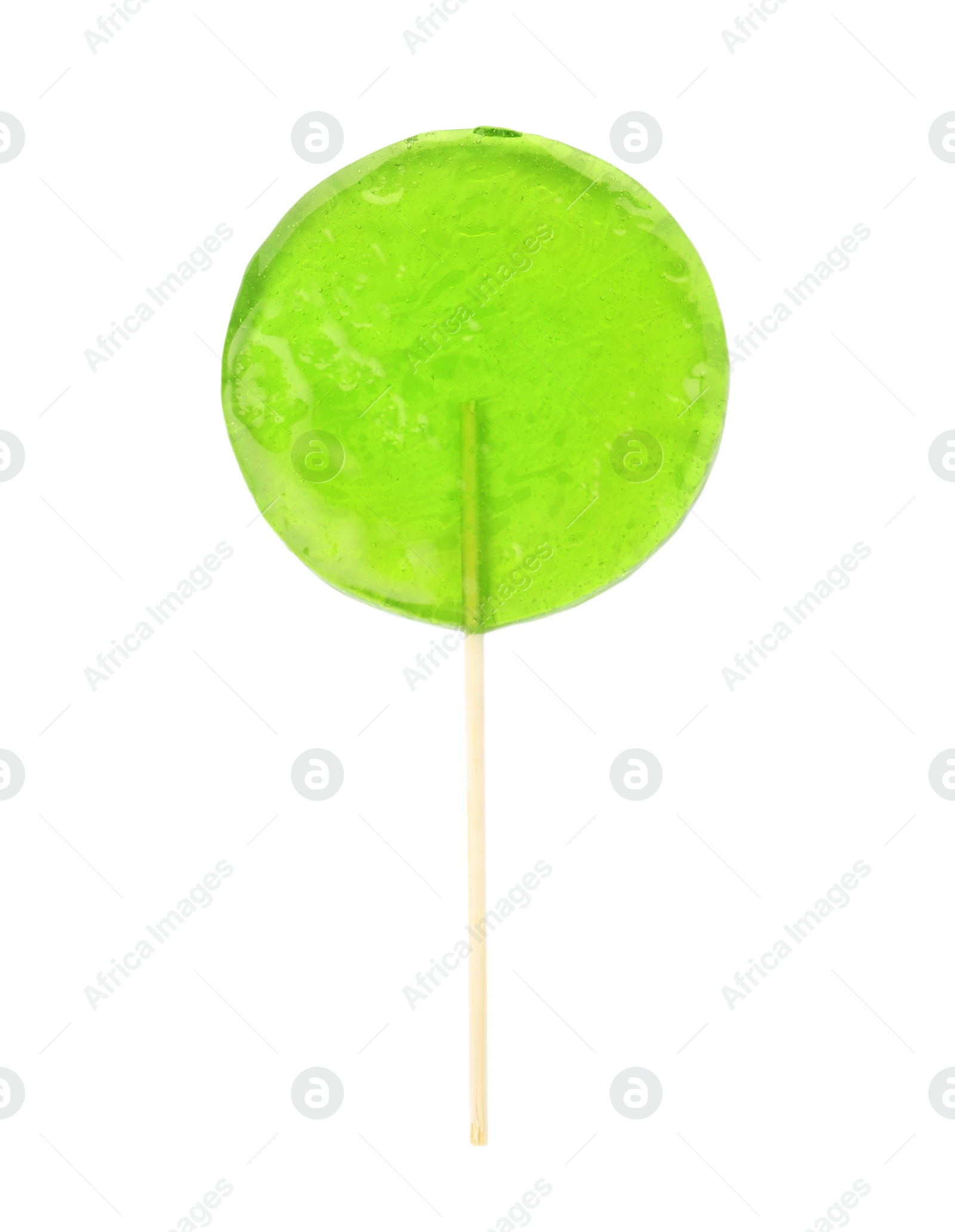 Photo of Tasty colorful fruit flavored candy on white background