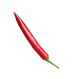 Red hot chili pepper isolated on white