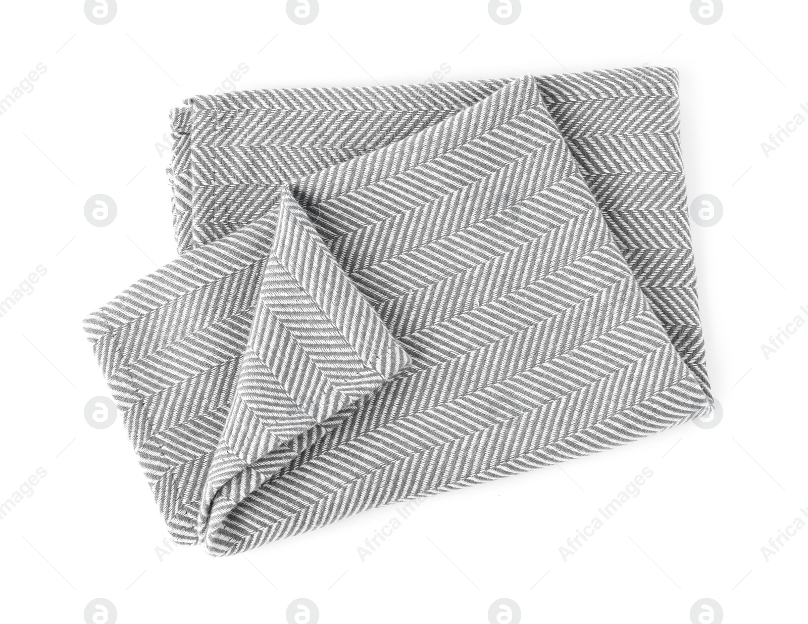 Photo of Fabric napkin for table setting on white background