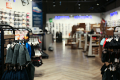 Photo of Blurred view of shopping mall interior. Bokeh effect