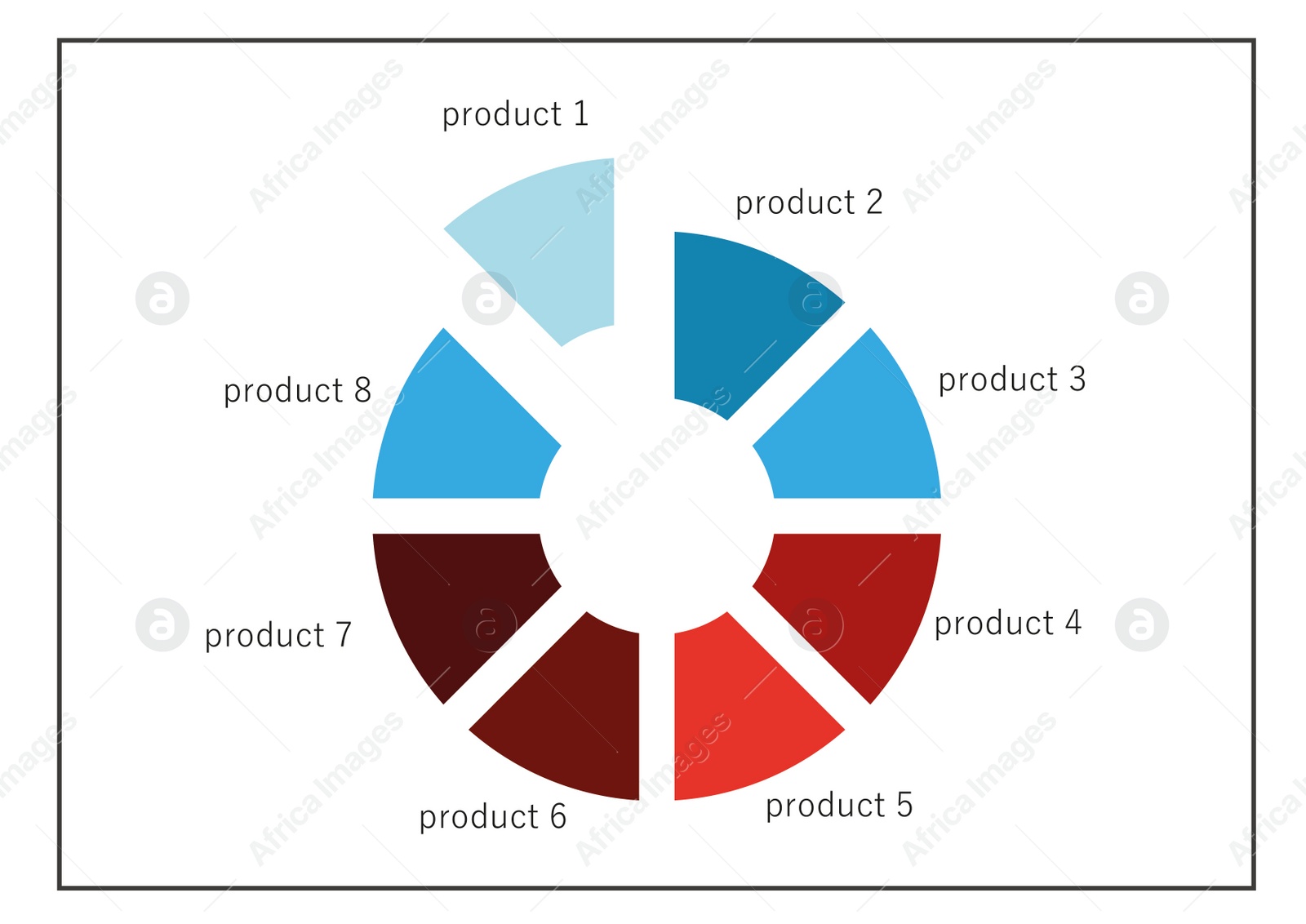 Illustration of  colorful diagram on white background