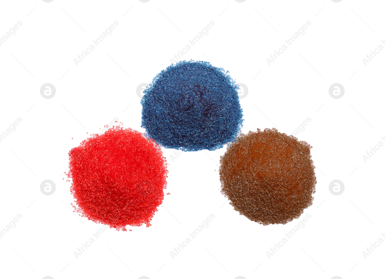 Photo of Many different food coloring on white background, top view