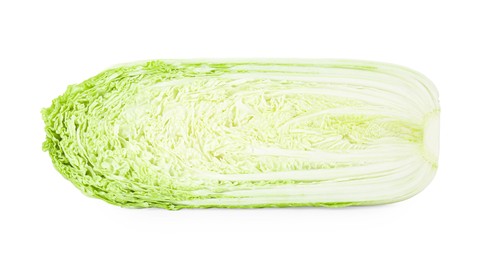 Photo of Half of Chinese cabbage isolated on white