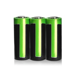 Image of New N batteries on white background. Dry cell