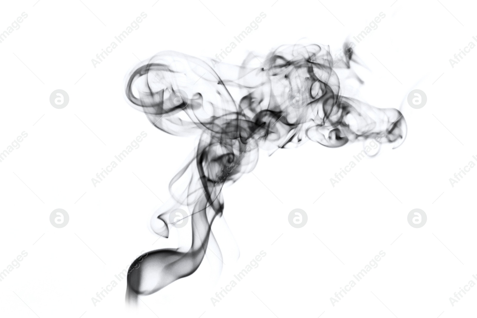 Image of Texture of black smoke on white background