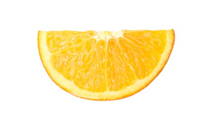 Citrus fruit. Slice of fresh ripe orange isolated on white