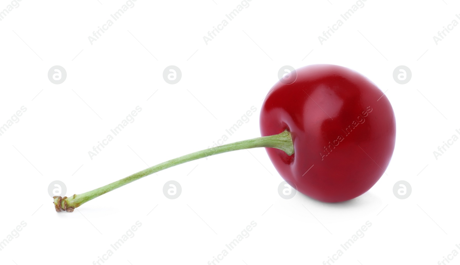 Photo of Delicious ripe sweet cherry isolated on white