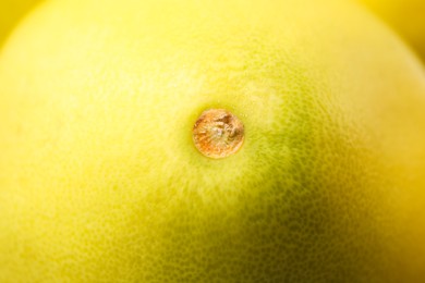 Photo of Tasty fresh pomelo fruit as background, closeup