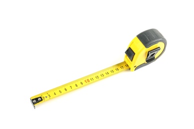 Photo of Tape measure on white background