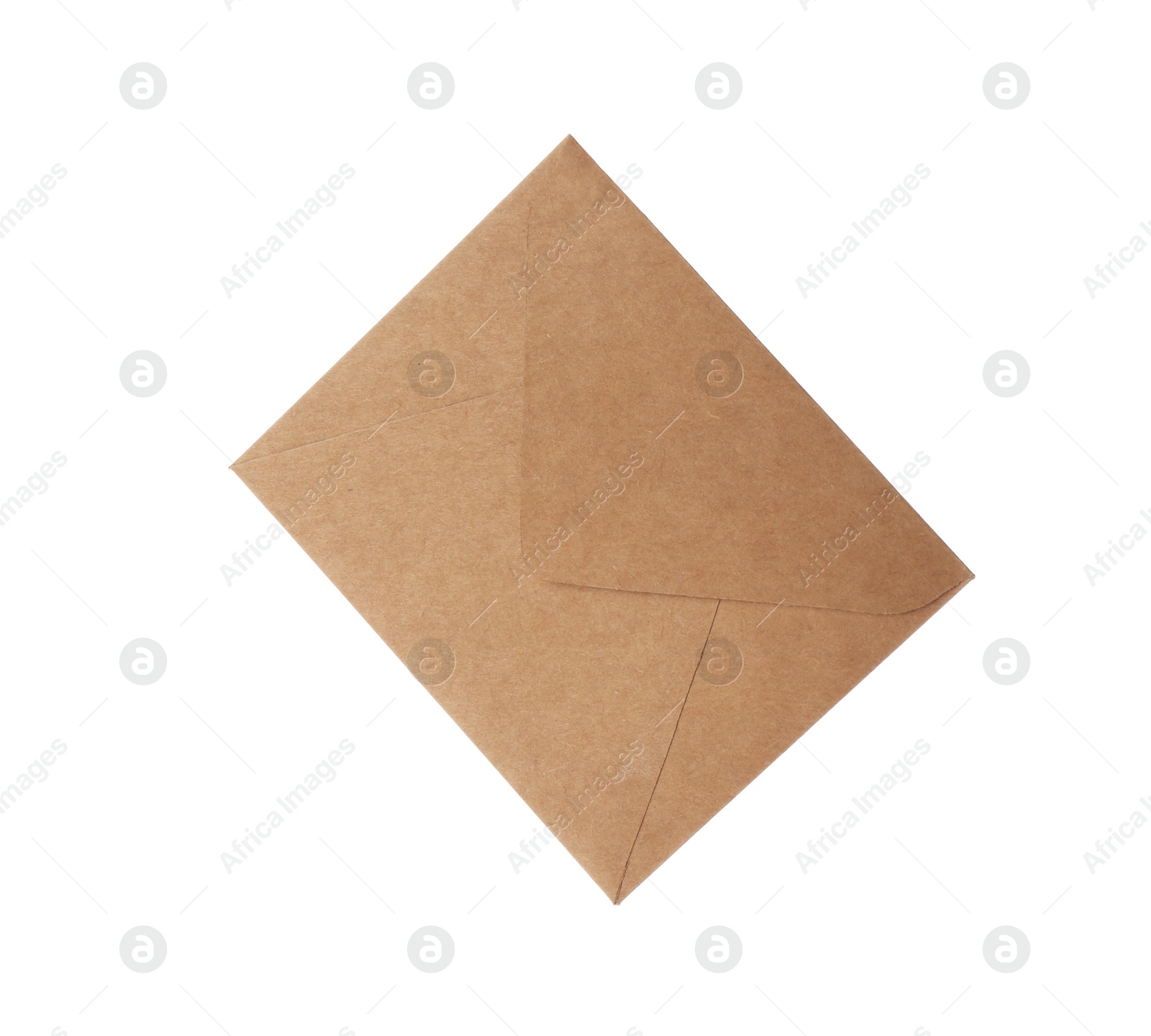 Photo of Brown paper envelope isolated on white. Mail service