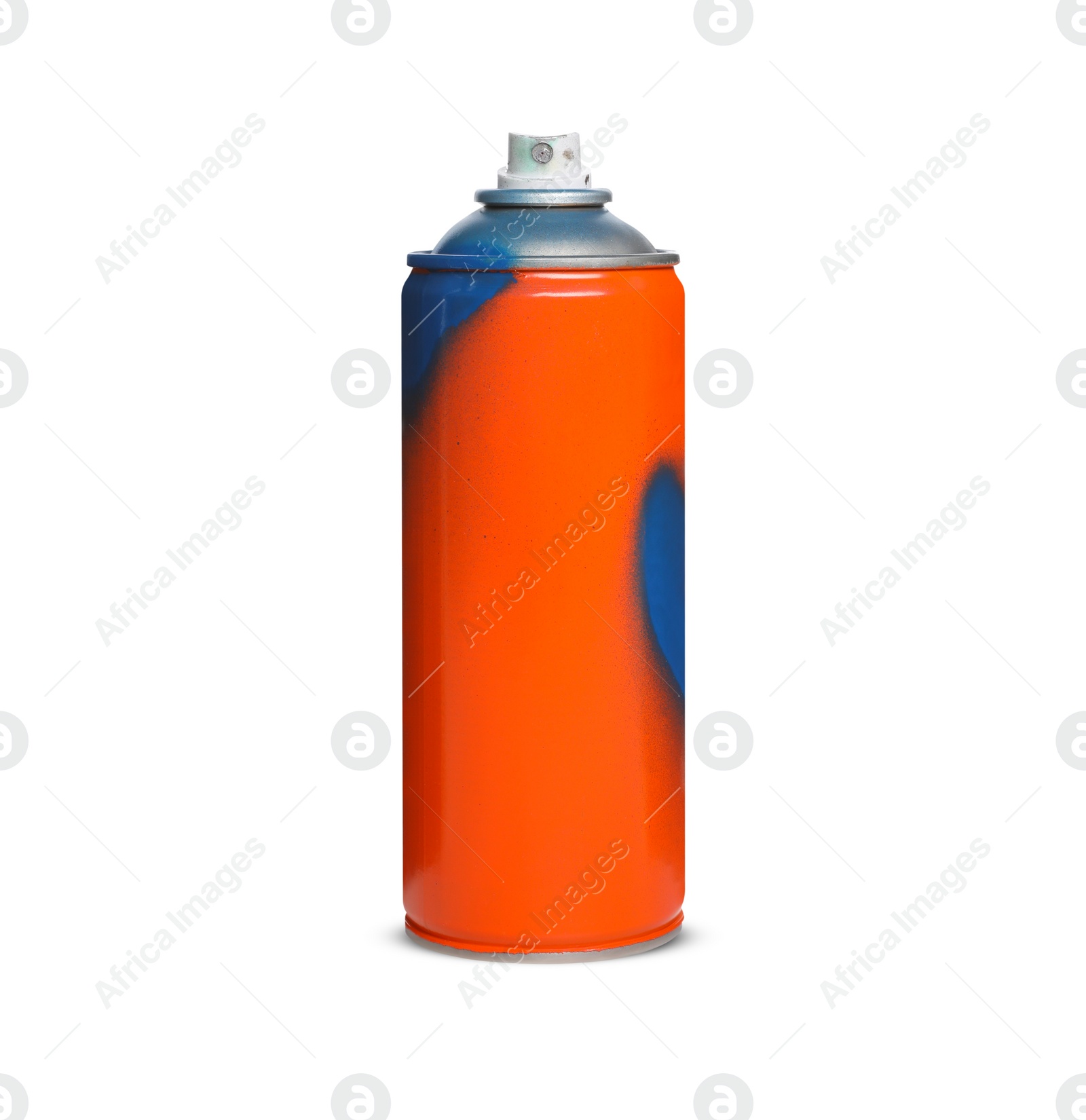 Photo of Used can of spray paint on white background
