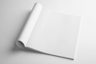 Blank book on white background. Mock up for design