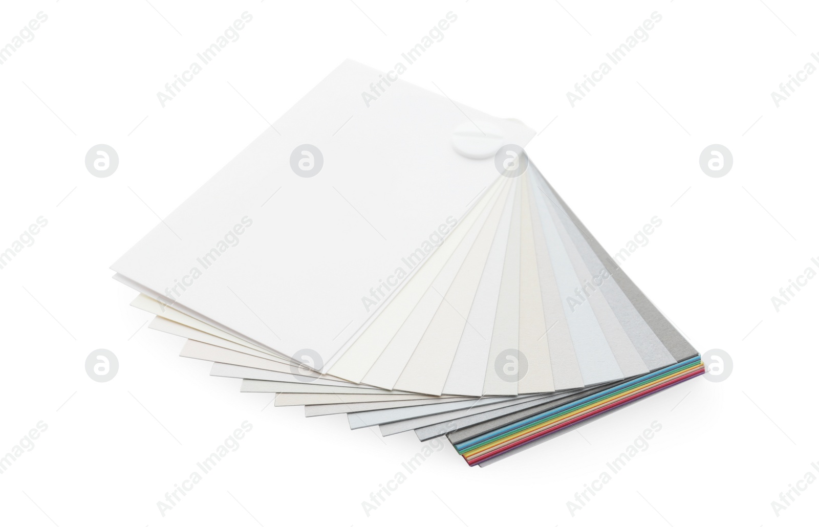 Photo of Color palette isolated on white. Professional samples