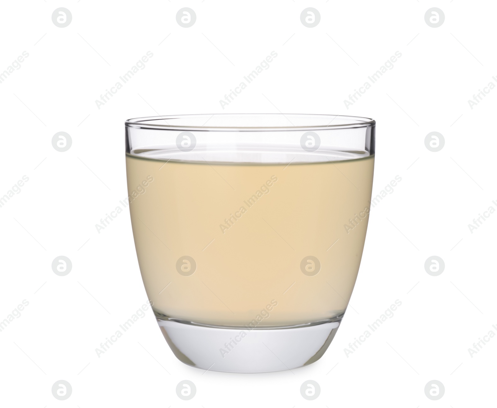 Photo of Glass with tasty drink isolated on white