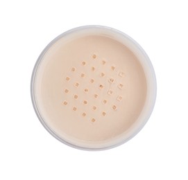 Photo of Loose face powder isolated on white, top view