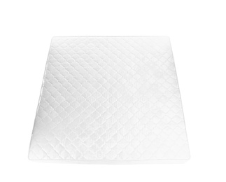 Double orthopedic mattress isolated on white, above view