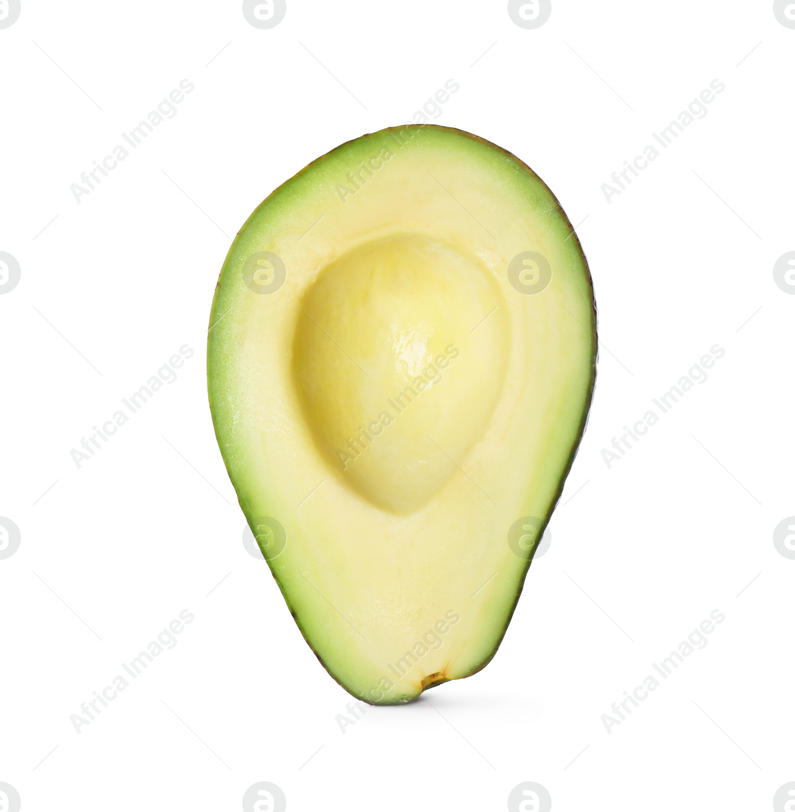 Photo of Half of ripe avocado isolated on white