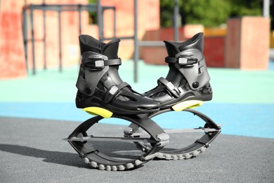 Photo of Stylish kangoo jumping boots in workout park