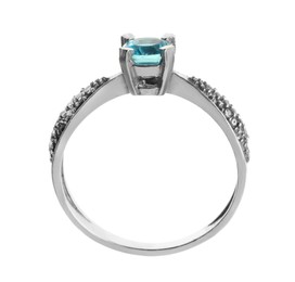 Elegant jewelry. Luxury ring isolated on white