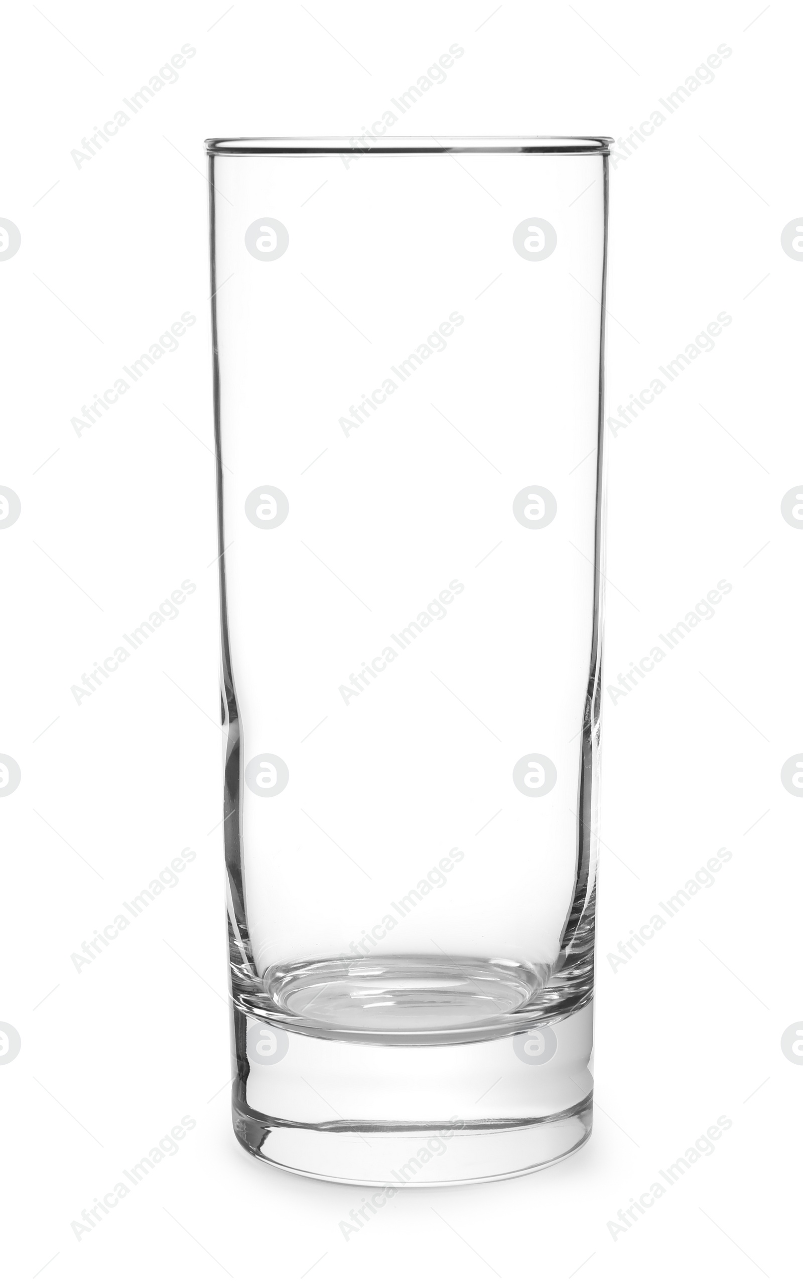 Photo of New empty clear glass isolated on white